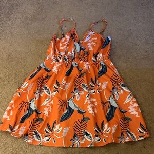 Orange Floral Sundress